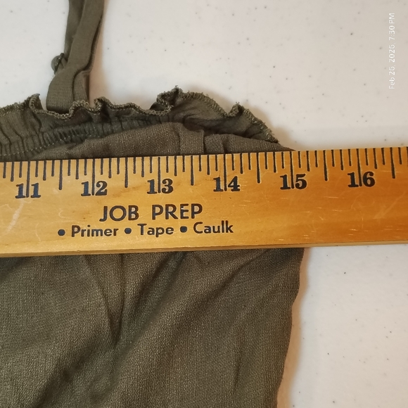 ALTAR'D STATE TIERED SUNDRESS WOMEN SZ MEDIUM GREEN SPAGHETTI TIE STRAP WHIMSY - Picture 6 of 8